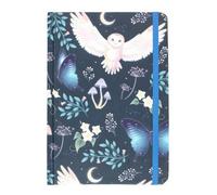 Something Different Night Flight Owl A5 Notebook Blue/white (One Size)