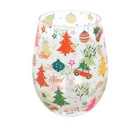 Something Different Nostalgic Printed Christmas Stemless Glass (One Size) (Multicoloured)