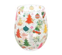 Something Different Nostalgic Printed Christmas Stemless Glass Something Different Multicolor