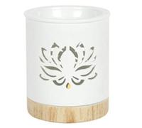 Something Different OB_34930 Oil Burner | White Lotus Cut Out | 1pc. 309g