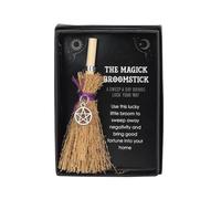 Something Different Ornament Pentagram Mini Magick Broomstick Brown/Black