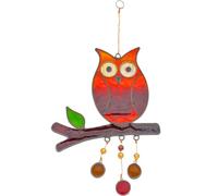 Something Different Owl on a Branch, Orange, 14.5 x 0.1 x 24 cm