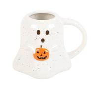Something Different Peekaboo Ghost Novelty Mug White/orange (One Size)