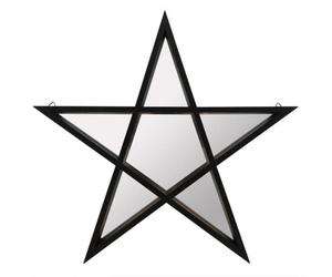 Something Different Pentagram Wall Mirror Black (One Size)