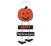 Something Different Pumpkin Halloween Hanging Sign, Black/Orange, One size