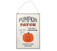 Something Different Pumpkin Patch Mdf Plaque White/black/orange (One Size)