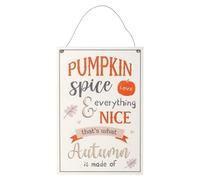 Something Different Pumpkin Spice Mdf Plaque Off White/orange/grey (One Size)