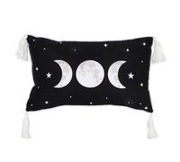 Something Different Rectangular Triple Moon Design Cushion in Black Something Different Black