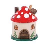 Something Different Resin Mushroom House Incense Cone Holder in Beige Something Different Beige
