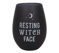 Something Different Resting Witch Face Stemless Wine Gl Black/white (One Size)