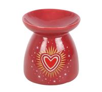 Something Different Sacred Heart Oil Burner Maroon (One Size)