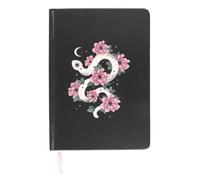 Something Different Serpentine Floral Snake A5 Notebook in Black Something Different Black