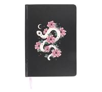 Something Different Serpentine Floral Snake A5 Notebook in Black Something Different Black