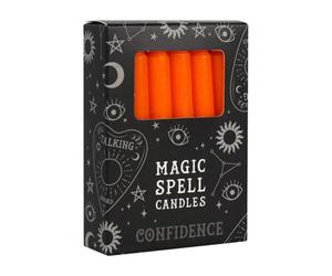 Something Different Set Of 12 Orange 'confidence' Spell Candles