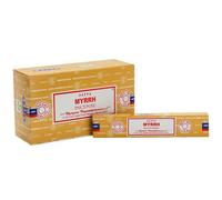 Something Different Set Of 12 Packets Of Myrrh Incense Sticks By Satya