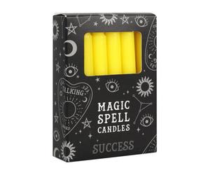 Something Different Set Of 12 Yellow 'success' Spell Candles