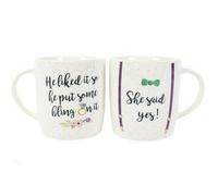 Something Different She Said Yes China Mug Set Multicolour (One Size)