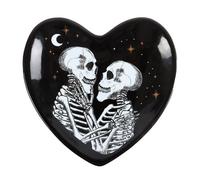 Something Different Skeleton Couple Trinket Dish Black/white/gold (One Size)