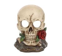 Something Different Skull Rose Tealight Holder in White Something Different White
