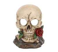 Something Different Skull Rose Tealight Holder in White Something Different White