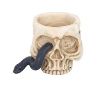 Something Different Skull & Snake Tealight Holder in White Something Different White