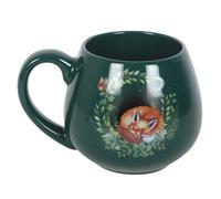 Something Different Sleeping Fox Rounded Mug (One Size) (Green)