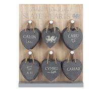 Something Different Small Welsh Slate Hanging Heart Design