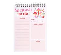 Something Different So Much To Do Mushroom Memo Book, White, One size