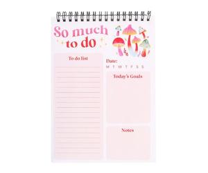 Something Different So Much To Do Mushroom Memo Book, White, One size