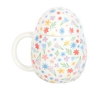 Something Different Some Bunny Loves You Floral Print Egg Shaped Mug Something Different Multicolor