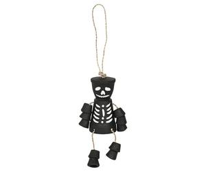 Something Different Spooky Skeleton Terracotta Pot Man-Perfect for Halloween & Themed Parties, Black & White, 17