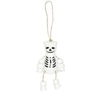 Something Different Spooky Skeleton Terracotta Pot Man-Perfect for Halloween & Themed Parties, White & Black, 17