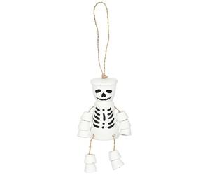 Something Different Spooky Skeleton Terracotta Pot Man-Perfect for Halloween & Themed Parties, White & Black, 17