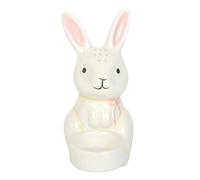 Serano Bunny Shaped Tealight Holder - White - Ceramic - 1