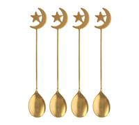 Something Different Star & Moon Teaspoons (Pack of 4) in Gold Something Different Gold