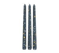 Something Different Starry Night Taper Candle (Pack of 3) in Dark Blue Something Different Dark Blue