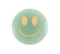 Something Different Stay Positive Aventurine Happy Face Crystal (One Size) (Blue/Gold)
