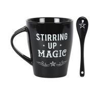 Something Different Stirring Up Magic Ceramic Mug Set in Black Something Different Black