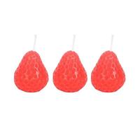 Something Different Strawberry Candles (Pack of 3) in Red Something Different Red