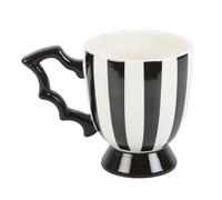 Something Different Striped Bat Wing Tea Cup Black/white (One Size)