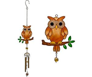 Something Different Stunning Brown Owl Metal Windchime - 70cm x 12.5cm (1 Pc.) - Distinctive Design & Melodious Sound - Ideal for Home & Office Decor