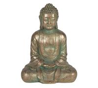 Something Different Stunning Gold Magnesia Verdigris Effect Hands in Lap Buddha - 58cm (1 Pc.) - Tranquil Ambiance, Durable & Eye-catching Decor - Perfect for Garden Decor