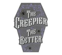 Something Different The Creepier The Better Coffin Sign Grey/white (One Size)