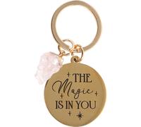 Something Different The Magic Is In You Rose Quartz Keyring in Pale Pink Something Different Pale Pink One Size