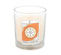 Something Different The Wheel Of Fortune Orange Tarot Vintage Candle in White Something Different White