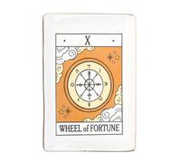 Something Different The Wheel Of Fortune Tarot Vintage Trinket Dish White/orange (One Size)