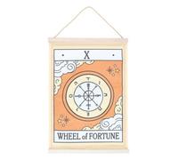 Something Different The Wheel Of Fortune Vintage Tarot Wall Hanger Brown/white (One Size)