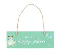 Something Different This Is Our Happy Place Hanging Sign Green (One Size)