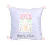 Something Different This Is Our Happy Place Square Filled Cushion in Pale Lilac Something Different Pale Lilac