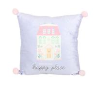 Something Different This Is Our Happy Place Square Filled Cushion Pastel Blue/pink (One Size)